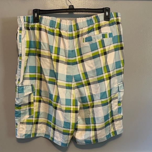 Stylish Plaid Men's Swim Trunks - Picture 3 of 8